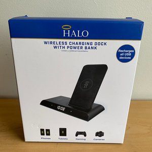 Halo Wireless Charging Dock with Power Bank